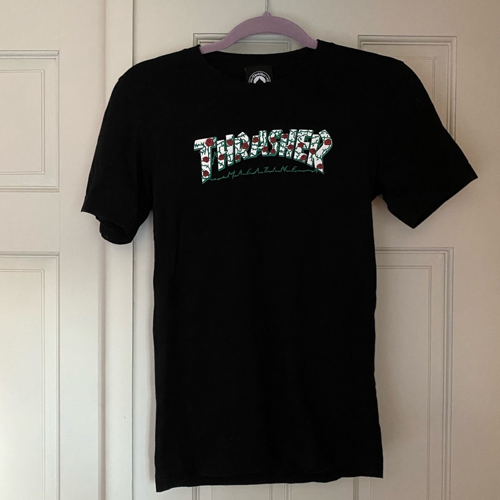 Thrasher Roses Black T-Shirt